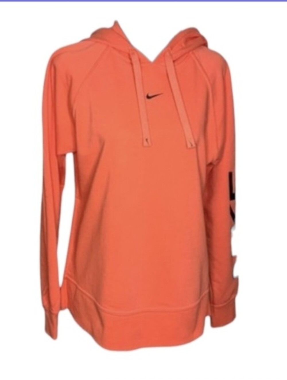 Nike Size M Orange Women Pullover Sweatshirt Hoodie